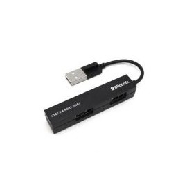 Hub Usb Brobotix Compacto 4 Puertos Usb 2.0 480 Mbit/S Negro 497677