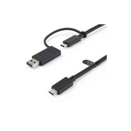 Cable Usb 2 En 1 Startech.Com Usb-C - Usb-C / Usb-A 1M Negro Usbccadp