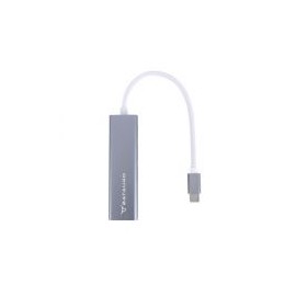 Hub Batauro Usb-C Macho - 3 X Usb 3.0 1 X Rj-45 Hembra Plata Hu-50