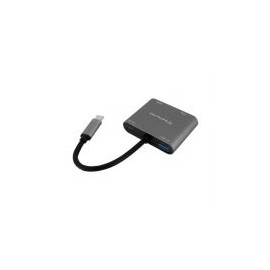 Hub Batauro Usb-C Macho 1X Hdmi 1X Vga 1X Usb 3.0 Hembra Negro Ad-70