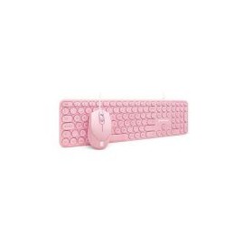 Kit Teclado Y Mouse Brobotix Alambrico Usb Español Edicion Especial Rosa 6001196