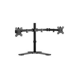 Brazo De Escritorio Brobotix 963203 Para 2 Monitores 13" A 32" Max 8Kgs Negro