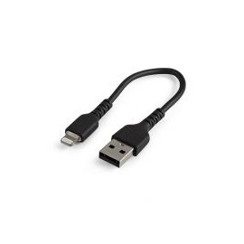 Cable De Carga Certificado Startech.Com Mfi Lightning Macho A Usb-A 2.0 Macho 15Cm Neg Rusbltmm15Cmb