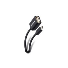 Cable Adaptador Steren Micro Usb Macho - Otg Hembra 10Cm Negro Usb-455