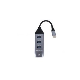 Hub Batauro Usb-C Macho -1 X Hdmi 3 X Usb 3.0 Hembra Gris Hu-30