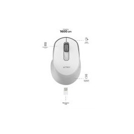 Mouse Inalámbrico Acteck Optimiza Ergo Mi470 Óptico 1600 Dpi Ergonómico 2.4Ghz Usb-A 1X Aa Ac-934152