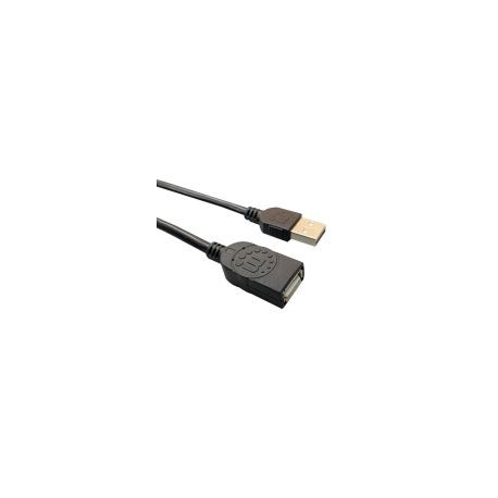 Cable Extension Manhattan Usb Macho Usb Hembra 3 Metros Negro 364898