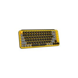 Teclado Inalámbrico Logitech Pop Keys Función Emojis Blast Inglés Amarillo 920-010713