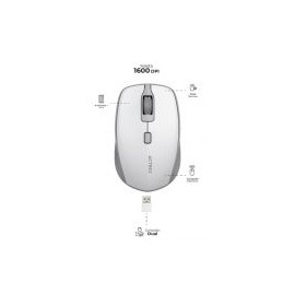 Mouse Acteck Óptico Optimize Trip Mi670 1600Dpi 4 Botones Inalámbrico Usb Blanco Ac-934138