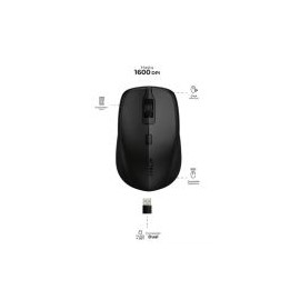 Mouse Acteck Óptico Optimize Trip Mi670 1600Dpi 4 Botones Inalámbrico Usb Negro Ac-934121