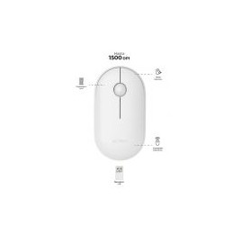 Mouse Acteck Óptico Optimize Edge Mi460 1600Dpi 2 Botones Inalámbrico Usb A Blanco Ac-934114