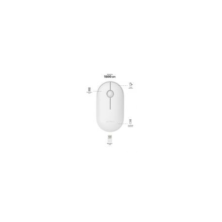 Mouse Acteck Óptico Optimize Edge Mi460 1600Dpi 2 Botones Inalámbrico Usb A Blanco Ac-934114