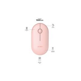 Mouse Acteck Óptico Optimize Edge Mi460 1600Dpi 2 Botones Inalámbrico Usb A Rosa Ac-934107