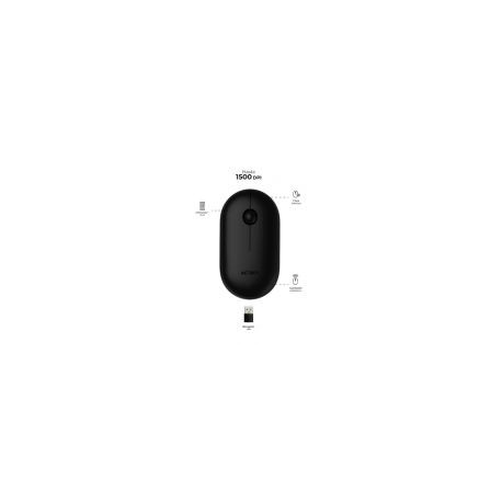 Mouse Acteck Óptico Optimize Edge Mi460 1600Dpi 2 Botones Inalámbrico Usb A Negro Ac-934091