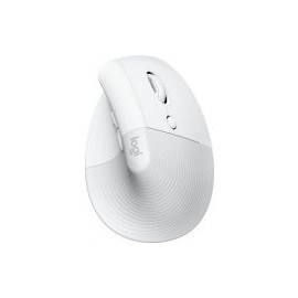 Mouse Vertical Logitech Lift Optico 4000Dpi 6 Botones Ergonomico Diestro Usb Bt Blanco 910-006469