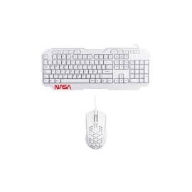 Kit Teclado Mouse Techzone Nasa Ns_Gc01 Alambrico Multimedia Blanco