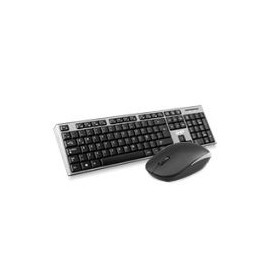 Kit De Teclado Español + Mouse Ghia Inalambrico Rf Negro / Gris Gt2000Gn