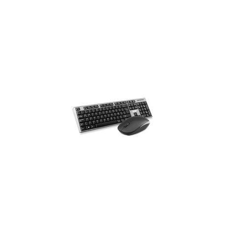 Kit De Teclado Español + Mouse Ghia Inalambrico Rf Negro / Gris Gt2000Gn