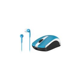 Kit De Audifonos Alambricos Y Mouse Genius Mh-8100 Inalambrico Rf 1600Dpi Azul 31280001402