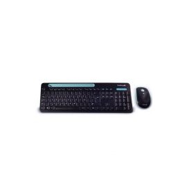 Kit De Teclado Y Mouse Techzone Iinlambrico Usb Ingles Negro / Azul Tz20Comb02-Ina