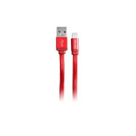 Cable Vorago Cab-119 Rojo Usb-Apple Lightning 1 Metro Rojo Bolsa