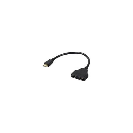 Cable Hdmi Brobotix 1.4 Macho 1.4 Hembra 2 Puertos Hdmi 1080P 30Cm Negro 170422