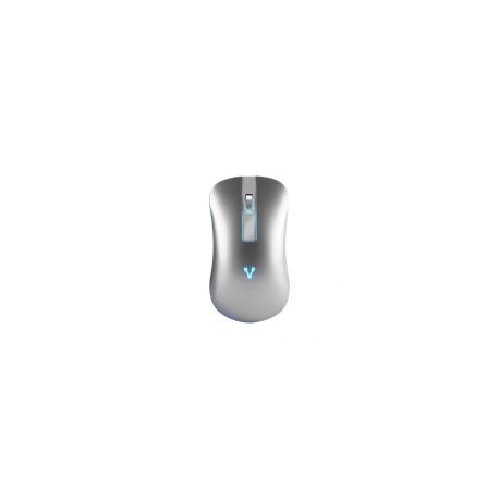 Mouse Vorago Mo-305-Slim Óptico 1600Dpi 3 Botones Rgb Click Silencioso Inalámbrico Usb Plata