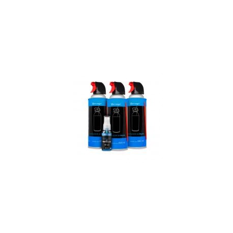 Kit 3 Piezas Aire Comprimido Vorago Cln-100 440Ml + Limpiador Pantalla