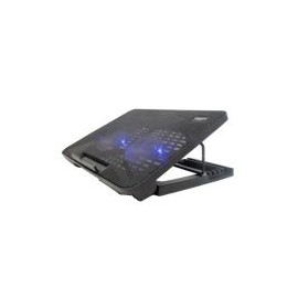 Base Enfriadora Necnon Nlc-01 Para Laptop 17 Pulgadas Doble Ventilador Negro Nblc010117