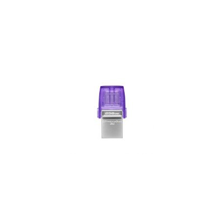 Memoria Usb Kingston Datatraveler Microduo 3C 256Gb Usb-A Usb-C 200Mb/S Morado Dtduo3Cg3/256Gb