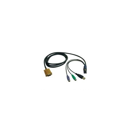 Cable Combinado Tripplite Para Multiplexor Kvm Hd18 Macho - Hd15 Macho 2X Usb-A Ps/2 P778-010