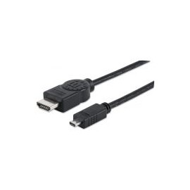 Cable Video Hdmi Manhattan M-Micro 2M + Ethernet (324427)