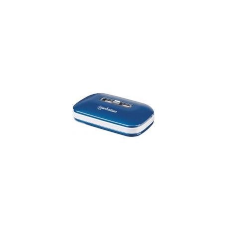 Hub Manhattan Usb V2.0 7 Ptos Azul Con Fuente 161039