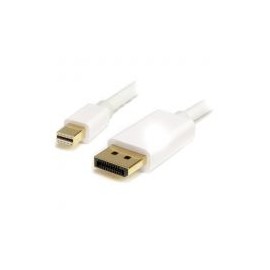 Cable 2M Mini Displayport 4K  1.2 A Dp Blanco  Startech Mdp2Dpmm2Mw