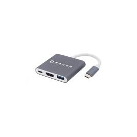 Adaptador Usb Tipo C A Hdmi Naceb Na-0111 Hdmi + Usb 3.0 + Pd Plata