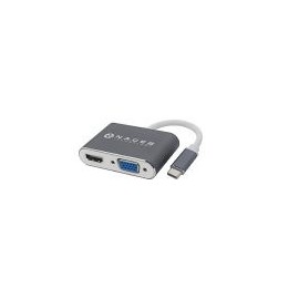 Adaptador Usb Tipo C A Hdmi+Vga Naceb Na-0113 Plata