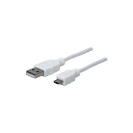 Cable Usb Manhattan V2.0 A-Micro B 1.0M Blanco 323987