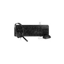 Combo Vorago Kit Teclado Y Mouse Km-107 + Diadema C/Microfono Hs-400