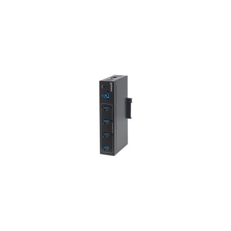 Hub Usb 3.0 Industrial Manhattan 161411 4 Puertos Negro