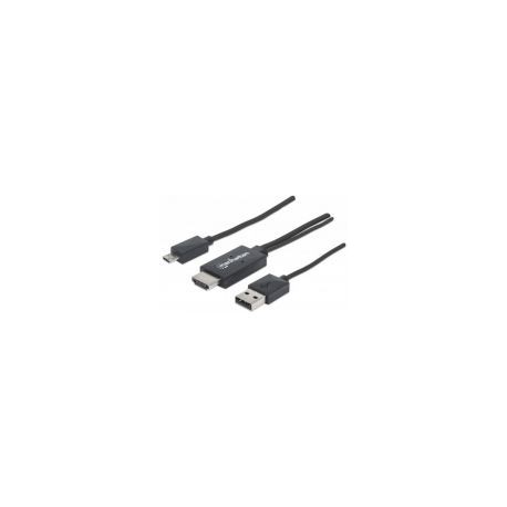 Cable Mhl Manhattan Micros Usb A Hdmi 76Cm Negro 151511