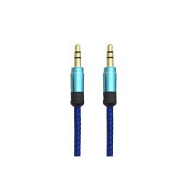 Cable Stereo Brobotix 1Mts 1 M M/M Azul Nylon Auxiliar 180389-1