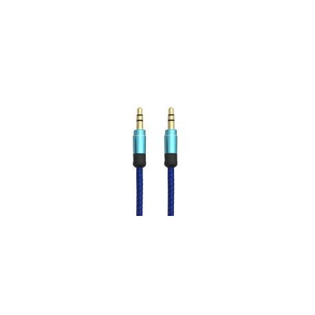 Cable Stereo Brobotix 1Mts 1 M M/M Azul Nylon Auxiliar 180389-1