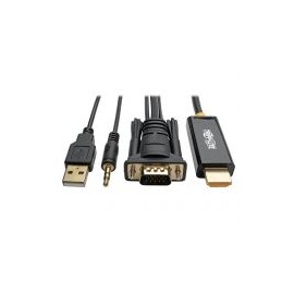 Cable Adaptador Vga+Audio Hdmi Energia Usb 1920X1080 1.83M