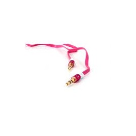 Cable De Audio Vorago Cab-108 3.5 Mm Metalico Rosa Blister