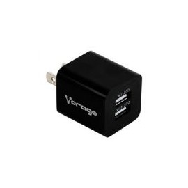 Cargador Para Pared Vorago Au-106 Con 2 Puertos Usb Negro