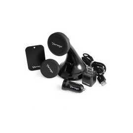 Kit Para Auto Vorago Mk-300 Base Celular Cargador Pared Y Auto Negro