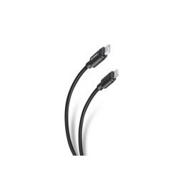 Cable De Carga Steren Lightning Macho A Usb-C Macho 1.8 Metros Negro Pod-460