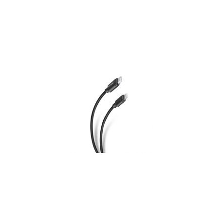 Cable De Carga Steren Lightning Macho A Usb-C Macho 1.8 Metros Negro Pod-460