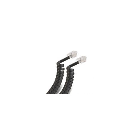 Cable Telefónico Steren Rj-9 Macho A Rj-9 Macho 2.1 M 10 Piezas Negro 302-007N-10Pz