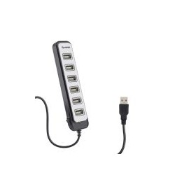 Hub Usb Steren 7X Puertos Usb-A Cable Usb-A 55Cm Negro Usb-537